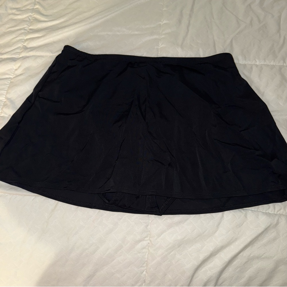 Tropical Escapes Skirted Bikini Bottom Black Woman’s Large